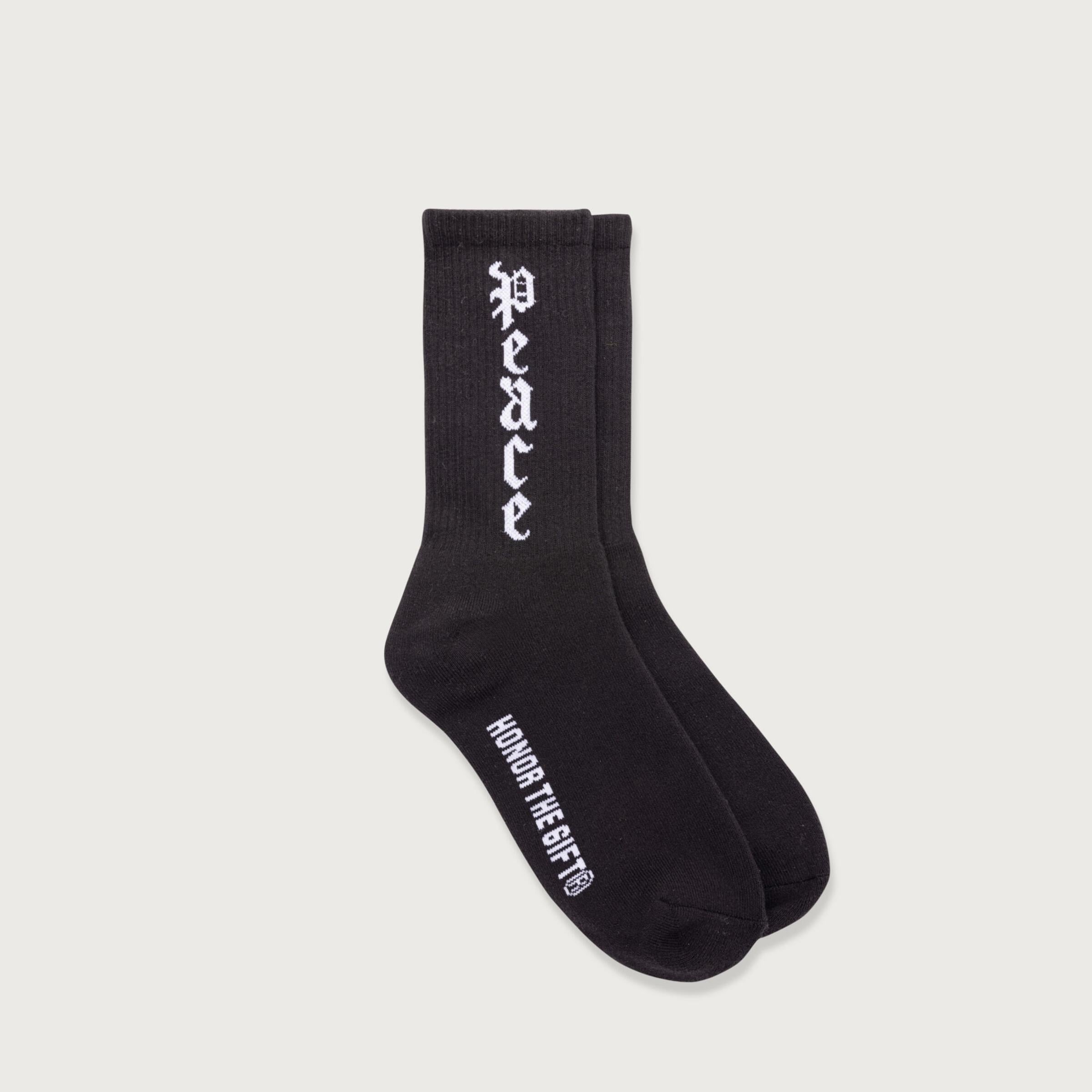 Honor The Gift D-Holiday Peace Socks - Black