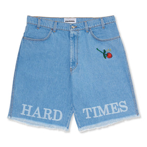 Pas De Mer Hard Times Shorts - Light Blue