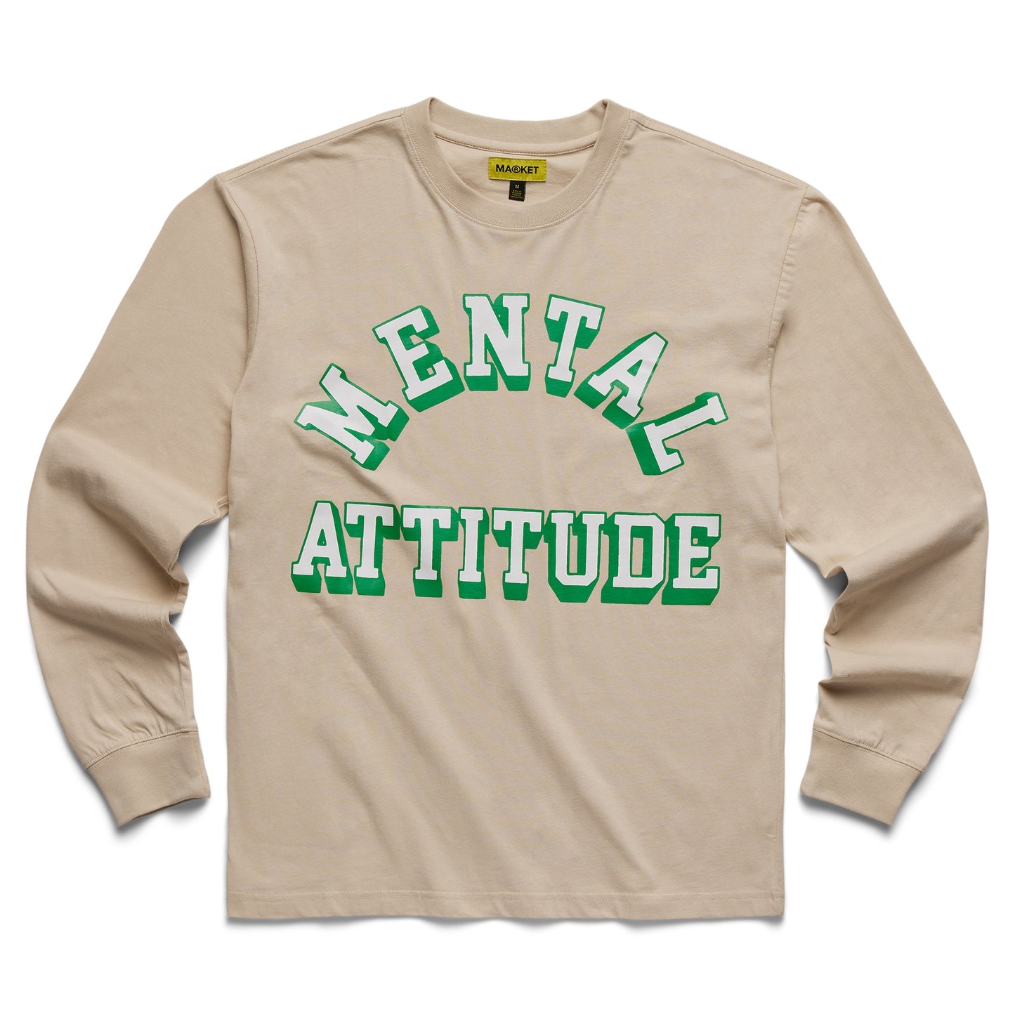 Market Mental Attitude LS T-Shirt - Khaki