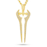 King Ice X Halo Energy Sword Necklace - 14K Gold