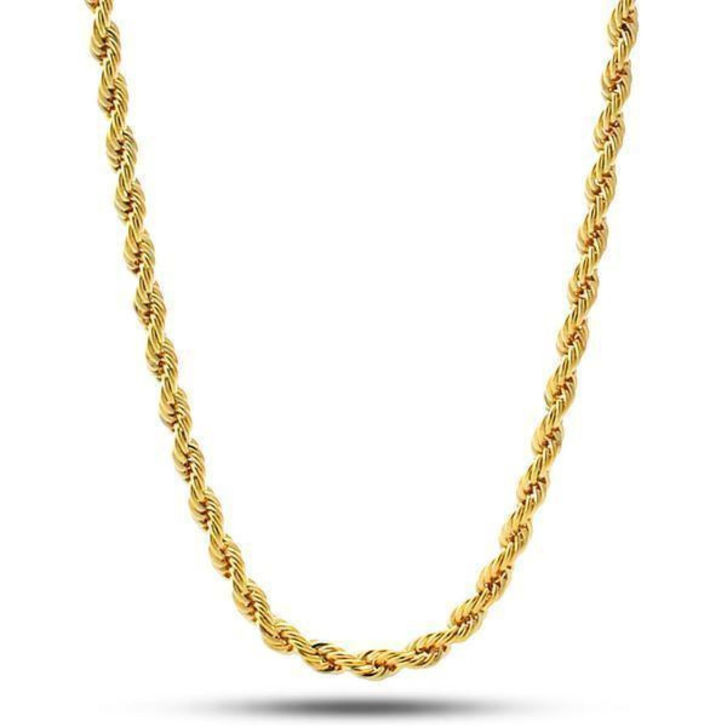 King Ice 4mm Rope Chain - 14K Gold