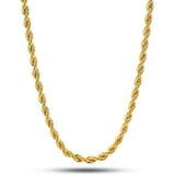 King Ice 4mm Rope Chain - 14K Gold