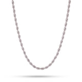 King Ice 4mm Rope Chain - White Gold