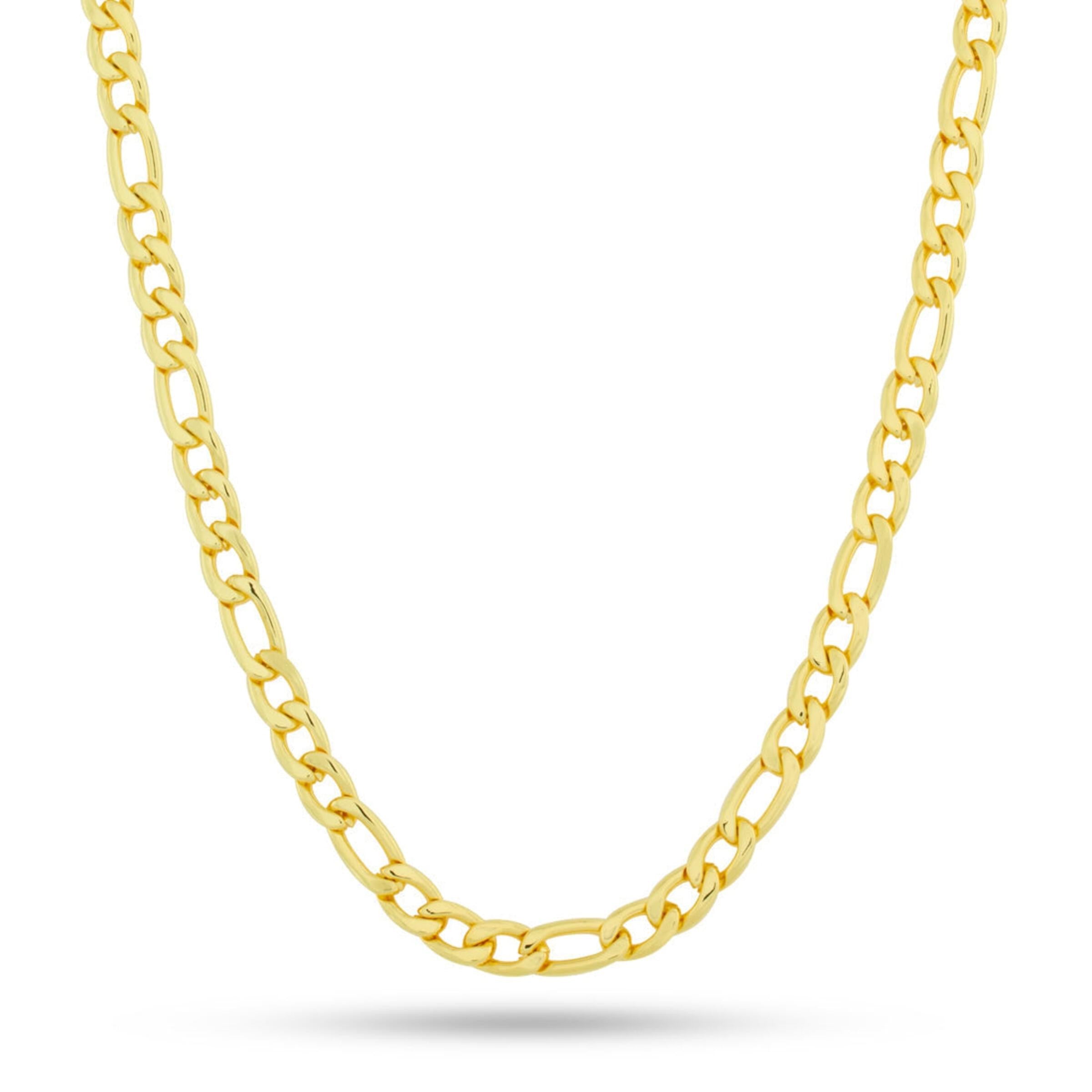 King Ice 6mm Figaro Chain - 14K Gold