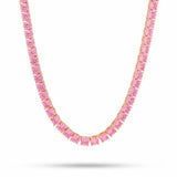 King Ice 5mm Pink Tennis Chain - Rose Gold