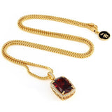 King Ice Ruby Crown Julz Necklace - 14K Gold