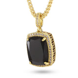 King Ice Onyx Crown Julz Necklace - 14K Gold