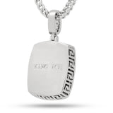 King Ice Onyx Crown Julz Necklace - White Gold