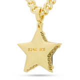 King Ice Emerald Star Necklace - 14K Gold