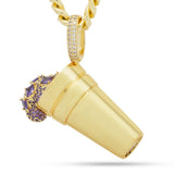 King Ice Purple Drank Necklace - 14K Gold