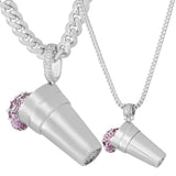 King Ice Purple Drank Necklace - White Gold