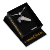 King Ice Purple Drank Necklace - White Gold