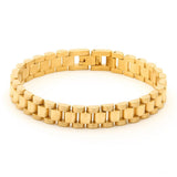 King Ice 10mm Rolex Link Bracelet - 14K Gold