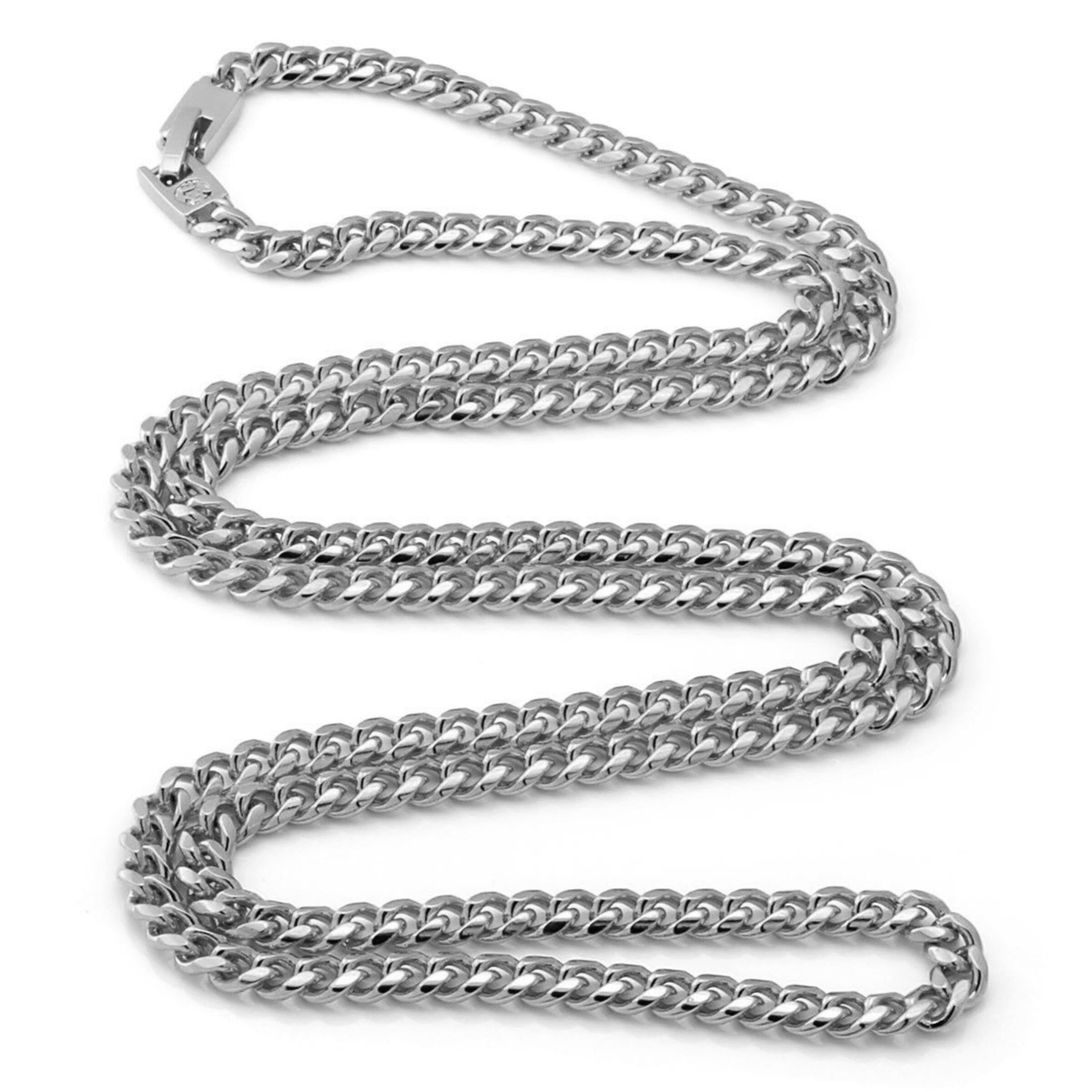 King Ice 5mm Miami Cuban Link Chain - White Gold