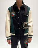 Lifted Anchors Claridge Letterman Jacket - Black/Cream