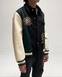 Lifted Anchors Claridge Letterman Jacket - Black/Cream