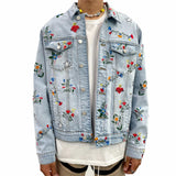 Lifted Anchors Rialto Embroidered Denim Jacket - Blue