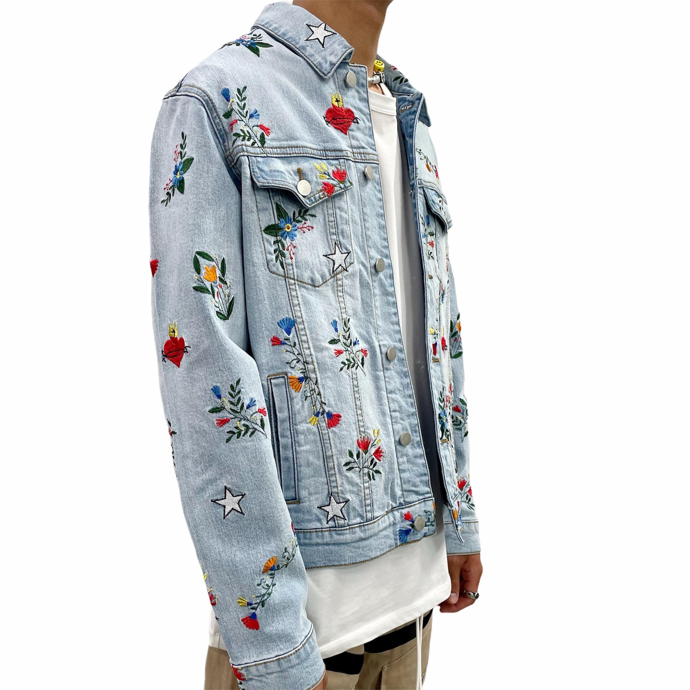 Lifted Anchors Rialto Embroidered Denim Jacket - Blue