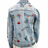 Lifted Anchors Rialto Embroidered Denim Jacket - Blue