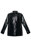 TorbaStudio Leather Racer Shirt - Black