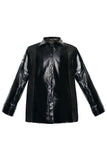 TorbaStudio Leather Racer Shirt - Black