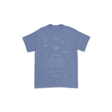 Noms Life Frequencies T-shirt - flow blue