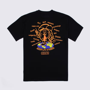 Pas De Mer Life Is Rubbish T-Shirt - Black