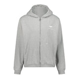 Personal Issues Destroyed Zip Up Hoodie - Light Grey