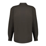 Personal Issues Long Sleeve Oversized Shirt -  Dark Khaki
