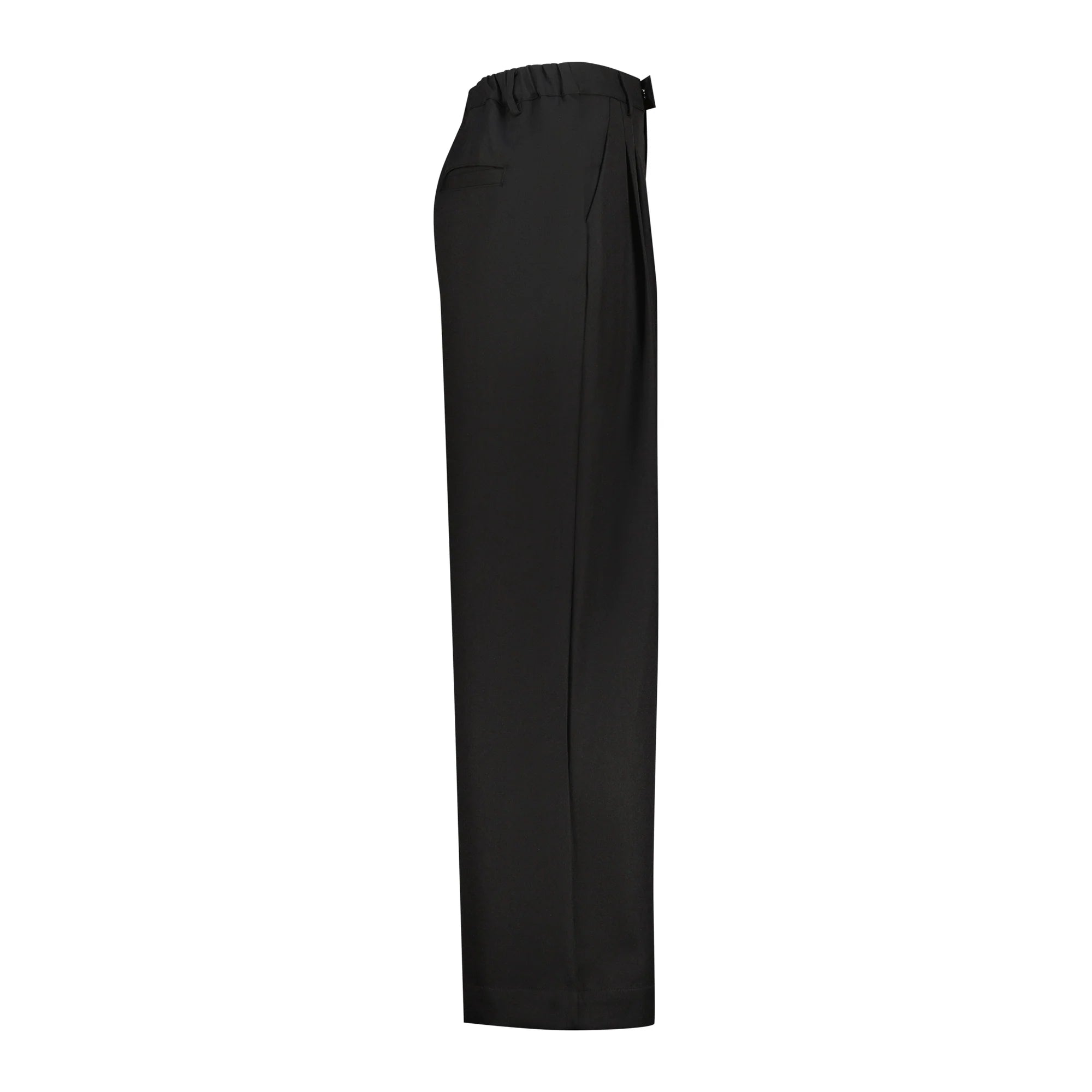 Personal Issues Double Plated Wide Leg Trousers - Black