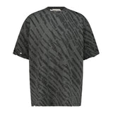 Personal Issues Stamped & Destroyed Oversized Tshirt - Textured Grey