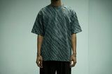 Personal Issues Stamped & Destroyed Oversized Tshirt - Textured Grey