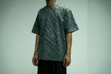 Personal Issues Stamped & Destroyed Oversized Tshirt - Textured Grey