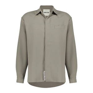 Personal Issues Long Sleeve Oversized Shirt - Beige