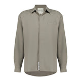 Personal Issues Long Sleeve Oversized Shirt - Beige