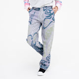 RIP N DIP Hypnotic Twill Pants - Grey/Lavender/Neon