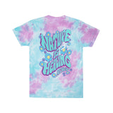 RIP N DIP Nature Is Healing Tee - Aqua/pink tie dye