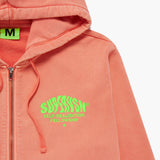 Supervsn Flare Zip-Up Hoodie - Salmon