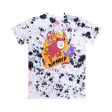 Rip N Dip Fireworld Tee - Black/Pink Acid Wash