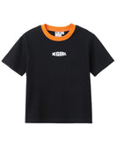 X-Girl RINGER BABY S/S TOP - Black