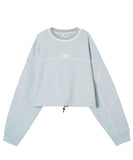 XGirl Contrast Line Cropped Sweat Top - Light Blue