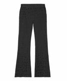 XGirl Hexagram Jersey Flare Pants - Black