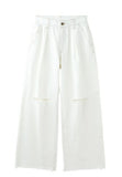 XGirl Knee Slit Wide Leg Denim Pants