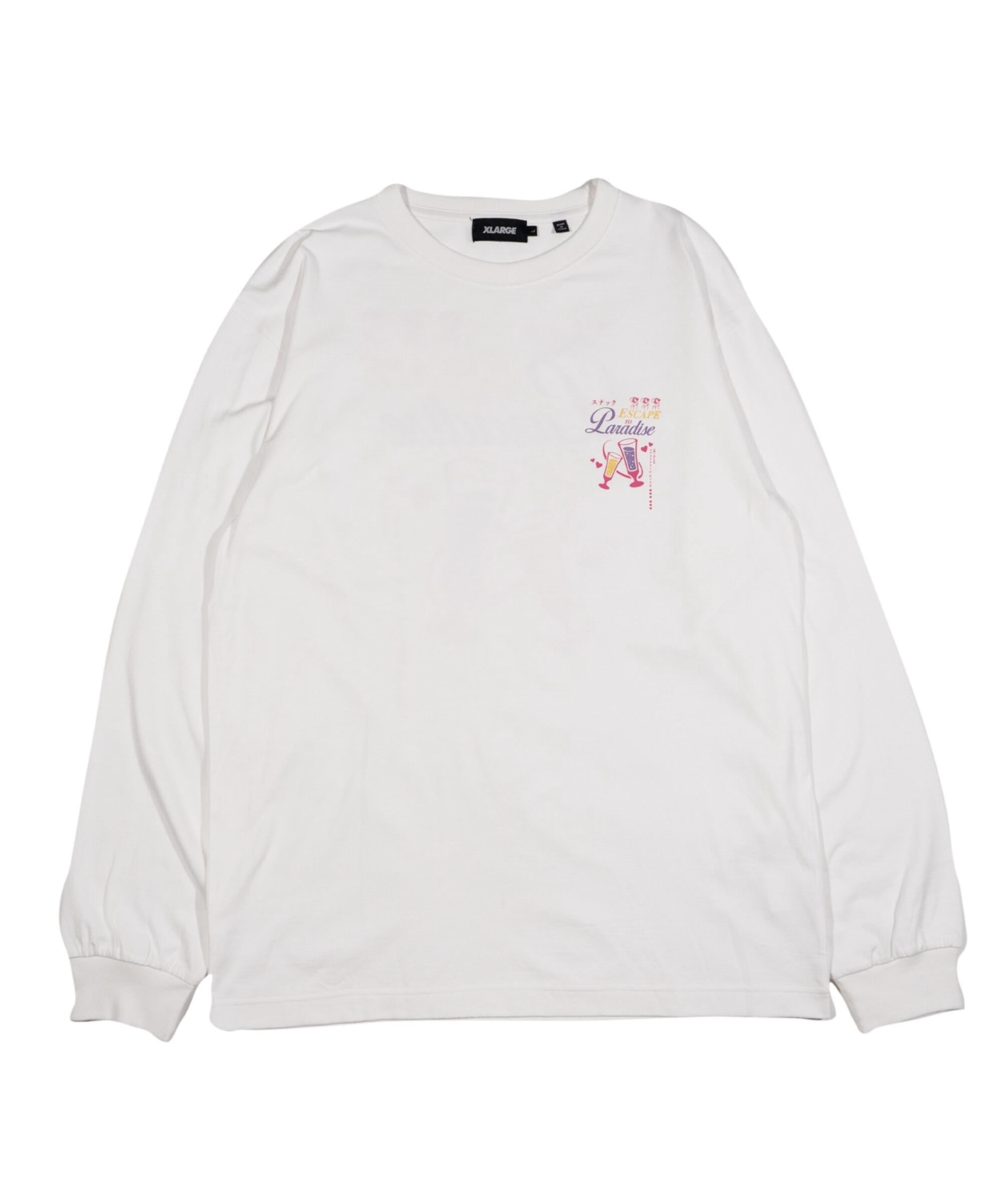 Xlarge L/S TEE SNACK - WHITE
