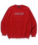Xlarge STANDARD LOGO PATCHED CREW NECK SWEAT - BURGUNDY