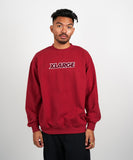 Xlarge STANDARD LOGO PATCHED CREW NECK SWEAT - BURGUNDY