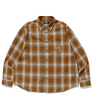 XLarge Patched Flannel Shirt - Brown