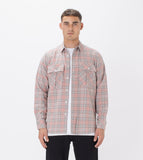 ZANEROBE work flannel ls shirt - washed peach