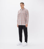 ZANEROBE work flannel ls shirt - washed peach