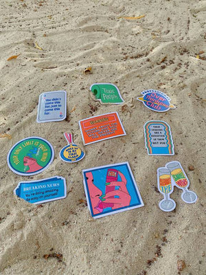 Mellow Think positive stickers